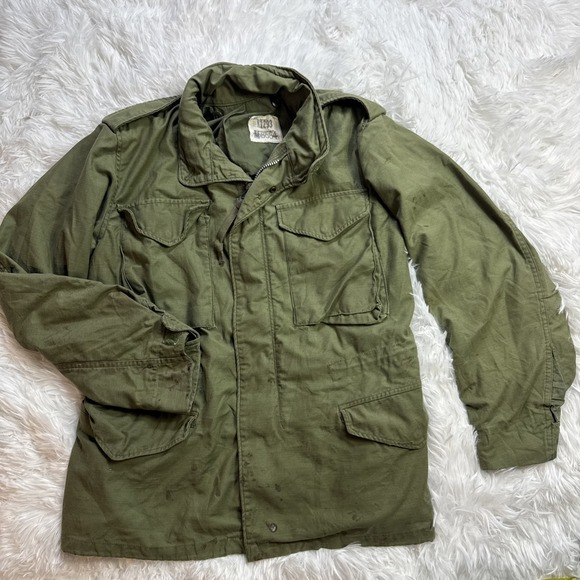 VINTAGE M-65 Field Jacket Vietnam War Military Small Short Jungle‎ Men 1960's